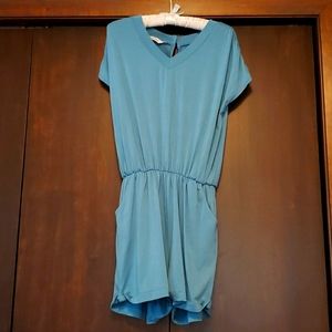Light blue medium romper with pockets